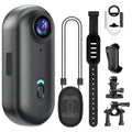 4K Waterproof Wearable Action Camera - Compact Design with 128GB Internal Memory for Adventure Filming