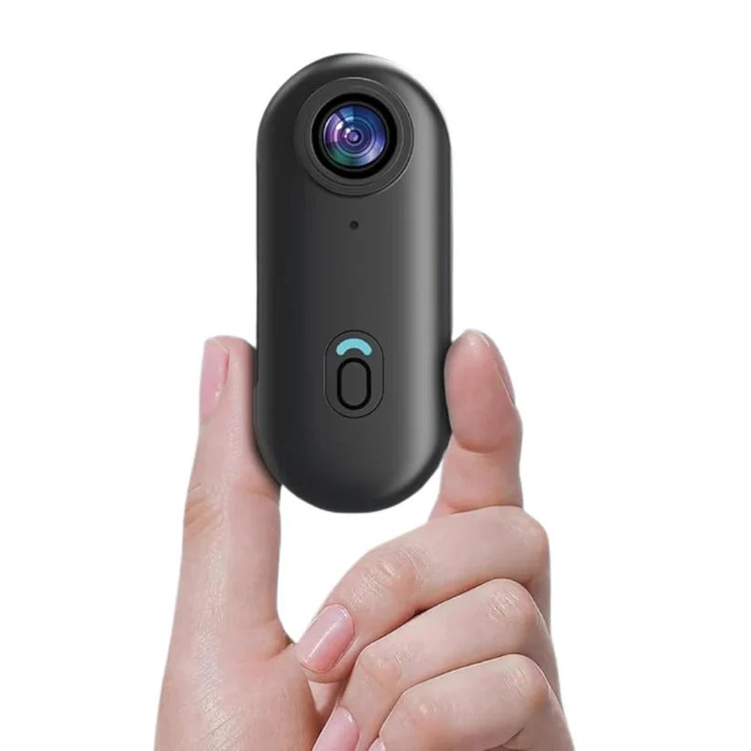 4K Waterproof Wearable Action Camera - Compact Design with 128GB Internal Memory for Adventure Filming