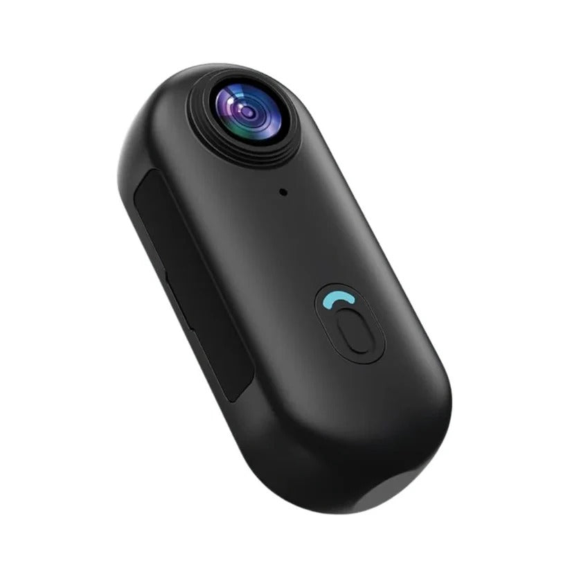 4K Waterproof Wearable Action Camera - Compact Design with 128GB Internal Memory for Adventure Filming