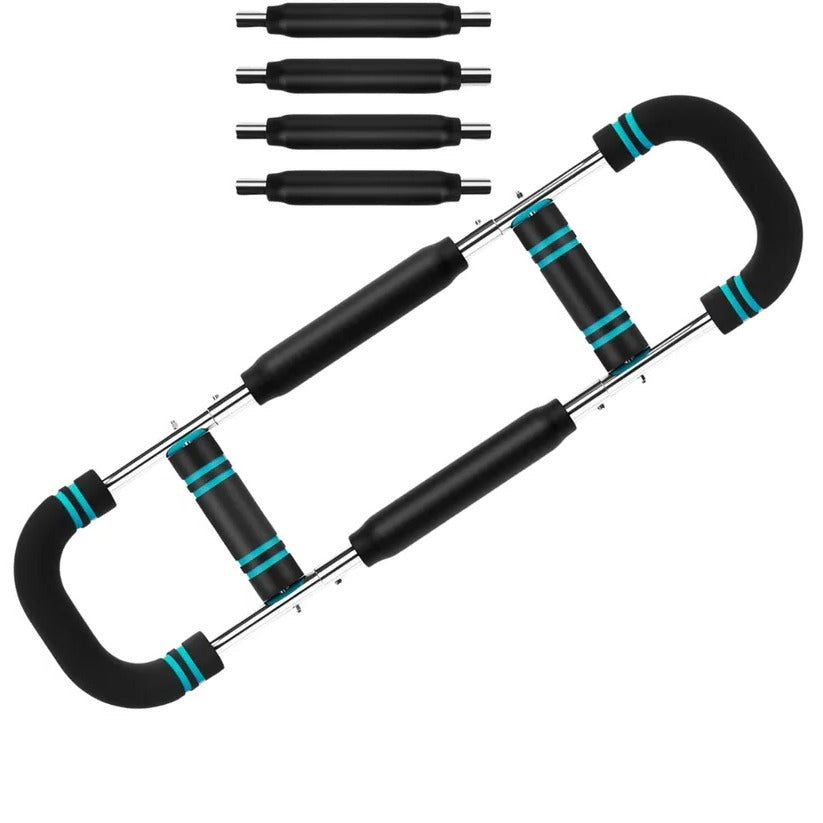 Chest Expander with Durable Steel Spring Bars - Ultimate Arm & Shoulder Training Tool for Strength & Flexibility
