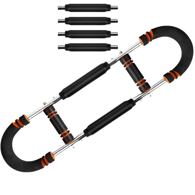 Chest Expander with Durable Steel Spring Bars - Ultimate Arm & Shoulder Training Tool for Strength & Flexibility