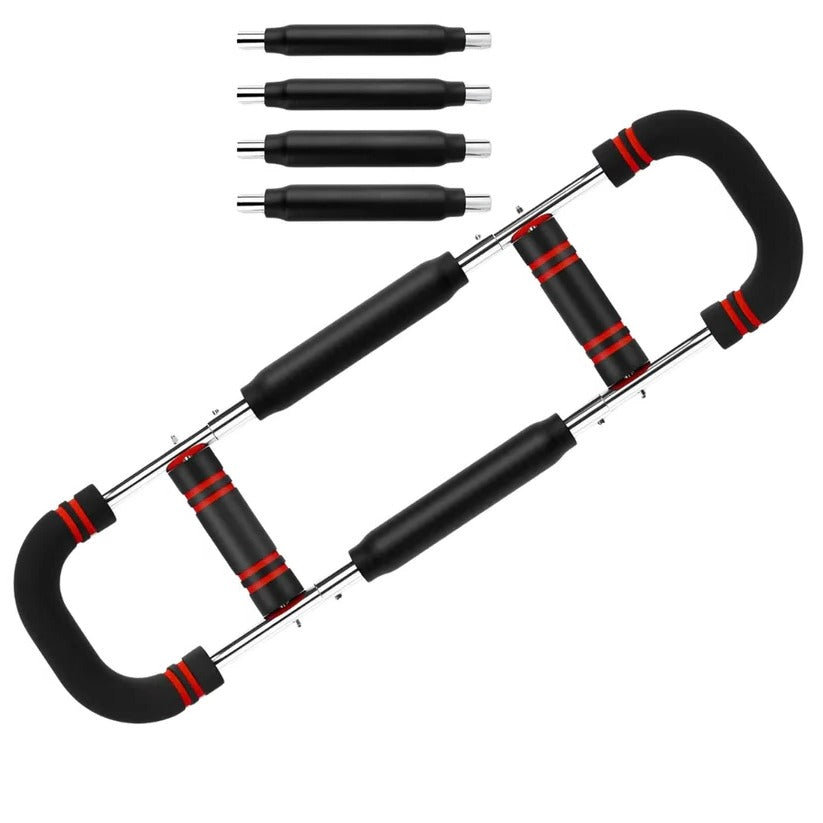 Chest Expander with Durable Steel Spring Bars - Ultimate Arm & Shoulder Training Tool for Strength & Flexibility