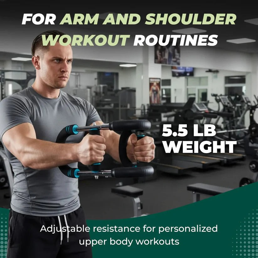 Chest Expander with Durable Steel Spring Bars - Ultimate Arm & Shoulder Training Tool for Strength & Flexibility