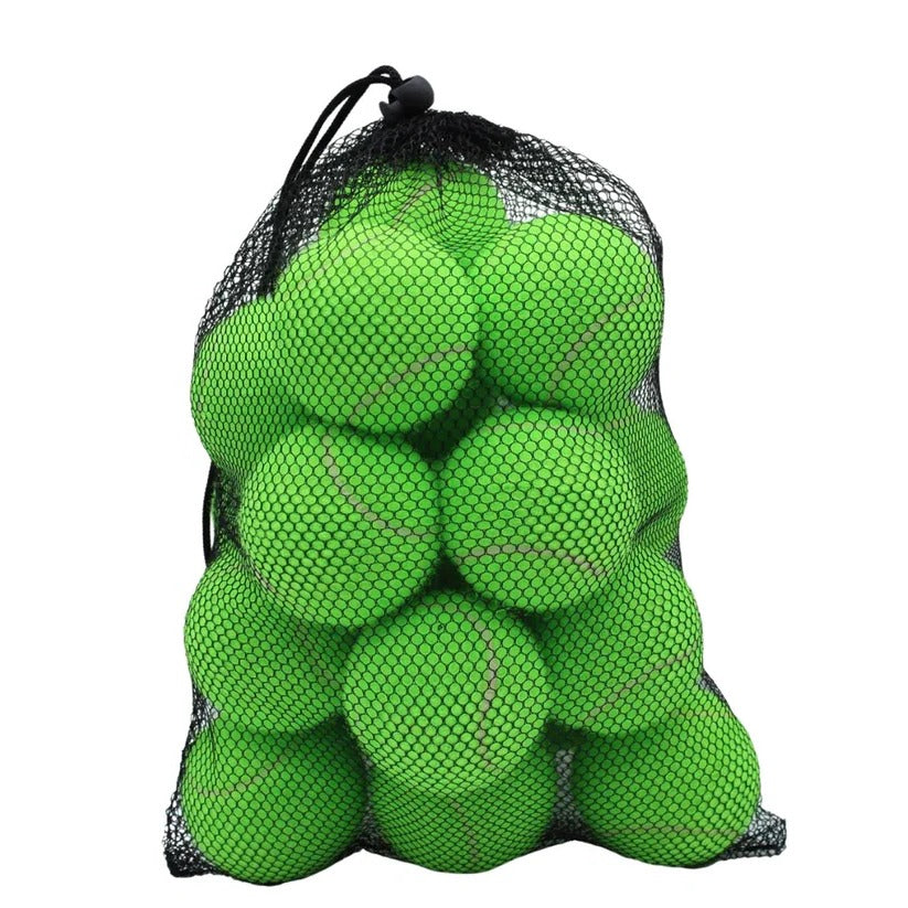 20-Pack Training Tennis Balls with Felt Surface & Mesh Carry Bag - Perfect for Practice & Drills