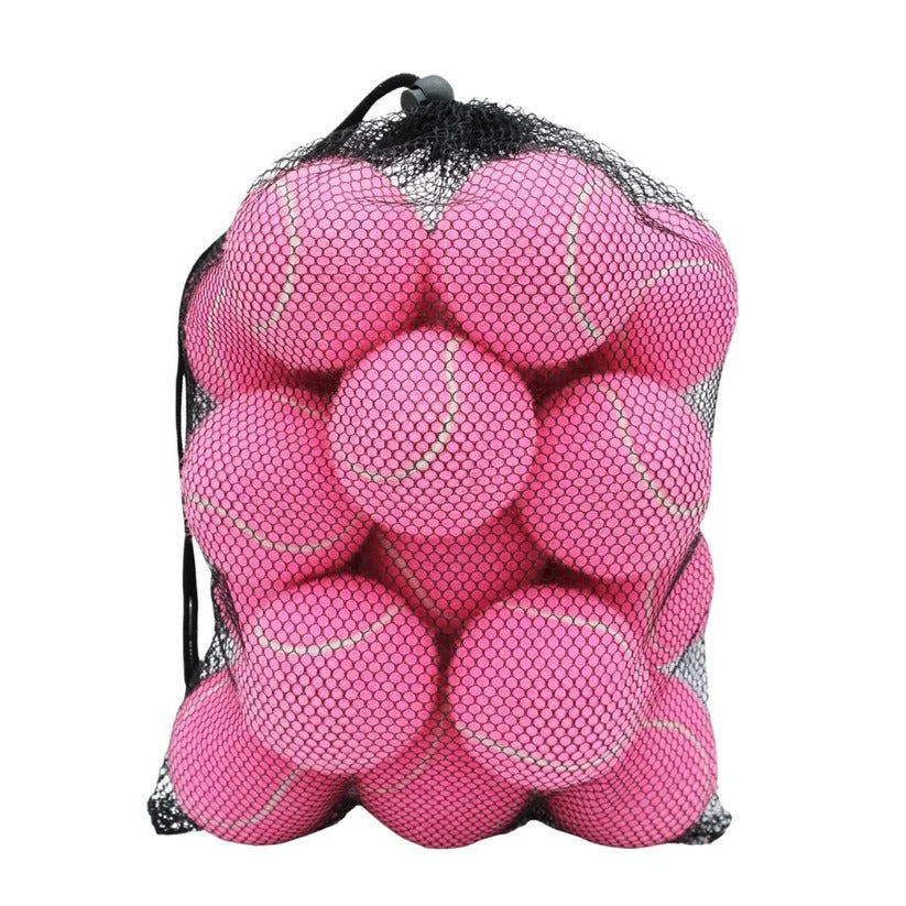 20-Pack Training Tennis Balls with Felt Surface & Mesh Carry Bag - Perfect for Practice & Drills