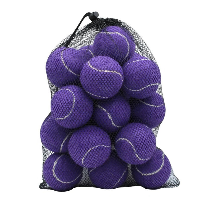 20-Pack Training Tennis Balls with Felt Surface & Mesh Carry Bag - Perfect for Practice & Drills