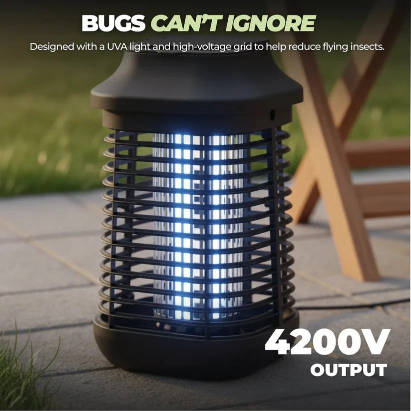 15W Electric Bug Zapper with UVA Tube - Effective Indoor & Outdoor Insect Control
