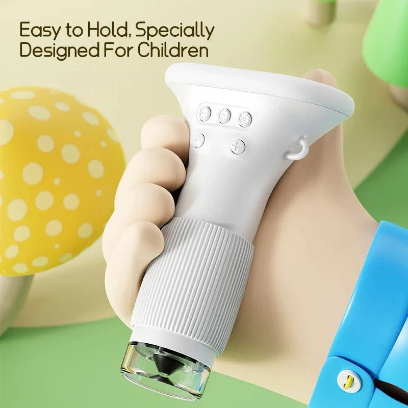 Portable 1000X Handheld Microscope for Kids - Ideal for Nature Exploration & STEM Learning