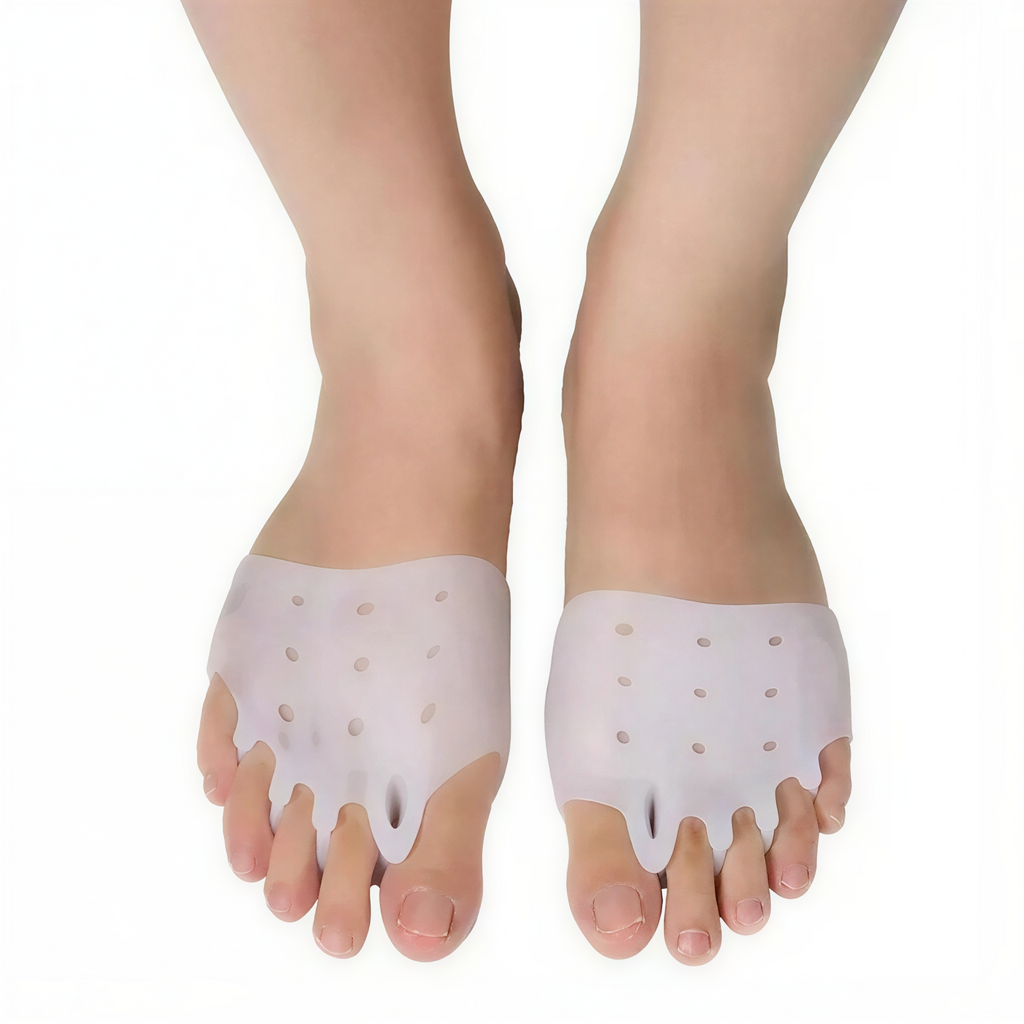 Forefoot Gel Pad with Individual Toe Separator Slots for Enhanced Comfort and Pain Relief