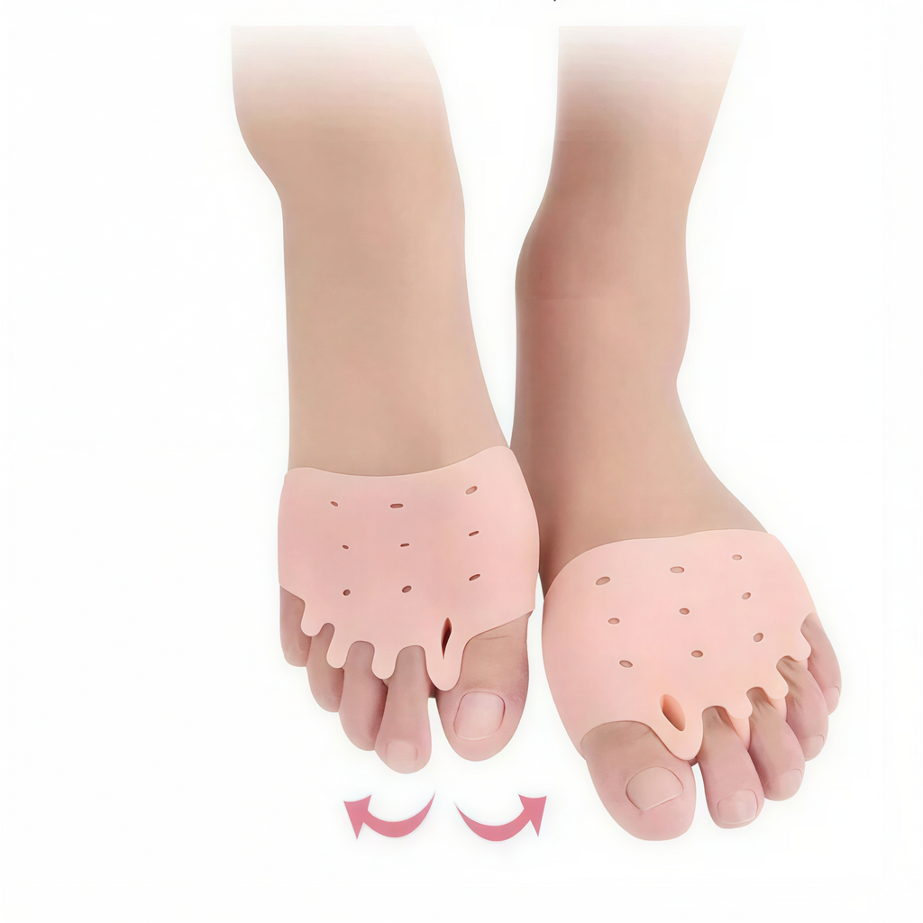 Forefoot Gel Pad with Individual Toe Separator Slots for Enhanced Comfort and Pain Relief