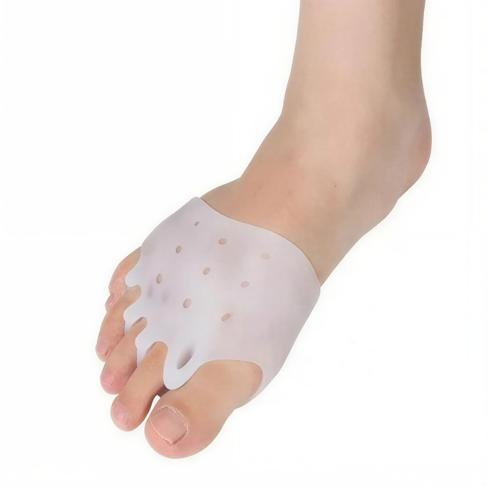 Forefoot Gel Pad with Individual Toe Separator Slots for Enhanced Comfort and Pain Relief