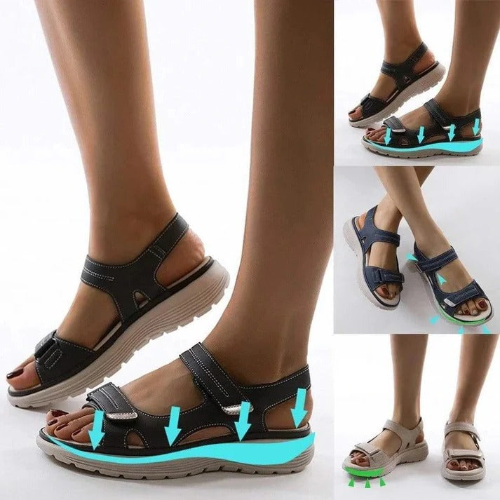 Women's Adjustable Strap Wedge Sport Sandals with Cushioned Support for Ultimate Comfort