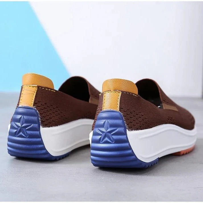 Women's Slip-On Mesh Sneakers - Wide Toe Box & Cushioned Sole for Ultimate Comfort