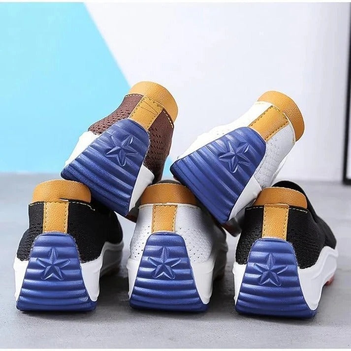 Women's Slip-On Mesh Sneakers - Wide Toe Box & Cushioned Sole for Ultimate Comfort