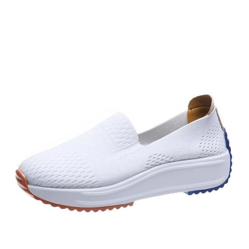 Women's Slip-On Mesh Sneakers - Wide Toe Box & Cushioned Sole for Ultimate Comfort