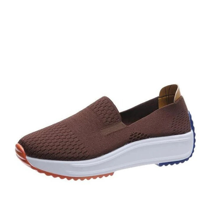 Women's Slip-On Mesh Sneakers - Wide Toe Box & Cushioned Sole for Ultimate Comfort