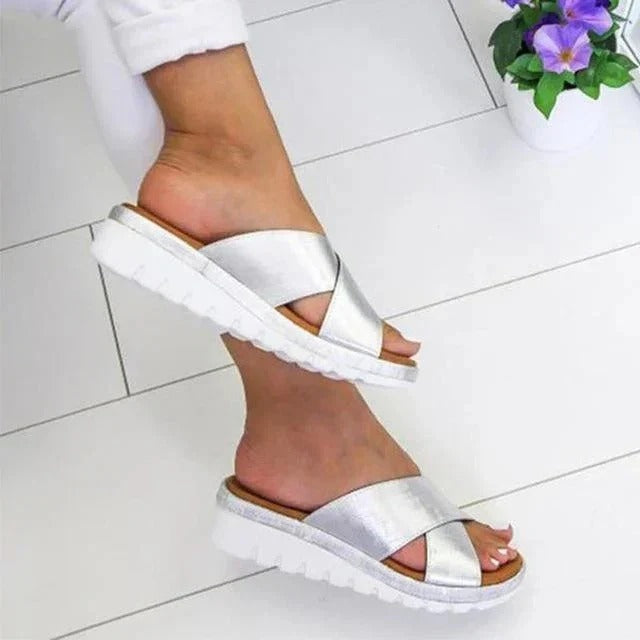 Stylish Women's Open Toe Platform Sandals with Ankle Strap & Stacked Wedge Heel - Perfect for Summer Fashion