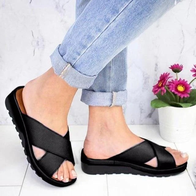 Stylish Women's Open Toe Platform Sandals with Ankle Strap & Stacked Wedge Heel - Perfect for Summer Fashion