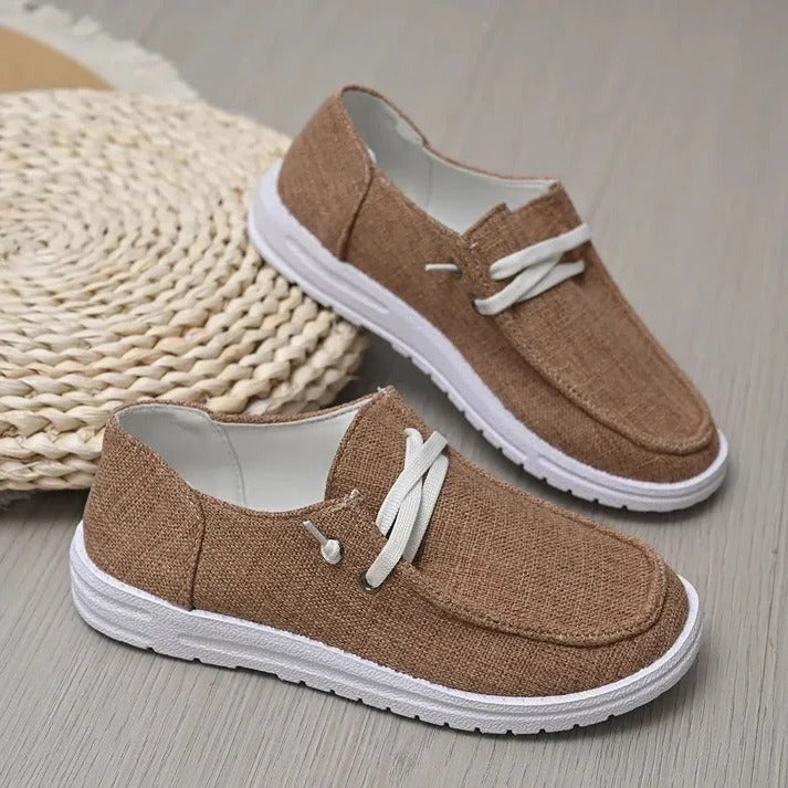 Women's Wide Toe Box Canvas Sneakers with Stretch Band & Cushioned Insole for Ultimate Comfort