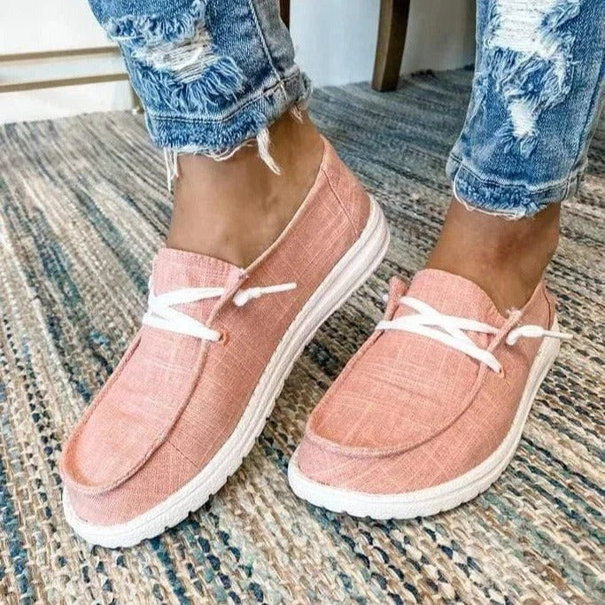 Women's Wide Toe Box Canvas Sneakers with Stretch Band & Cushioned Insole for Ultimate Comfort