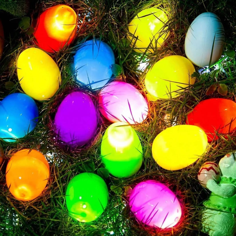 Fillable Clear Shell Glow-in-the-Dark Easter Eggs for Hunts & Basket Decor - Perfect for Kids' Easter Celebrations