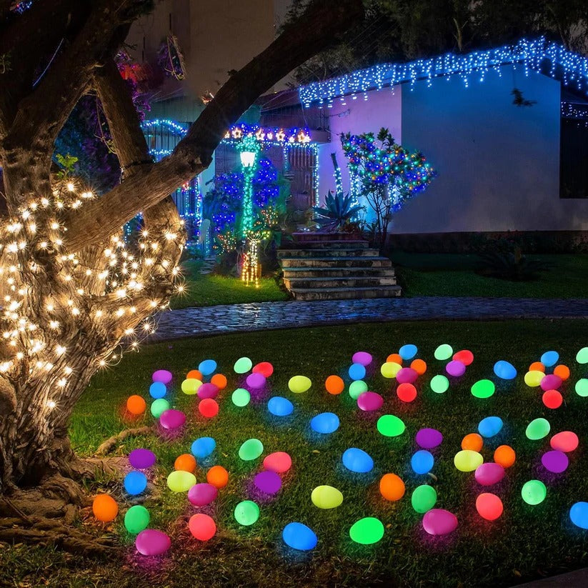 Fillable Clear Shell Glow-in-the-Dark Easter Eggs for Hunts & Basket Decor - Perfect for Kids' Easter Celebrations