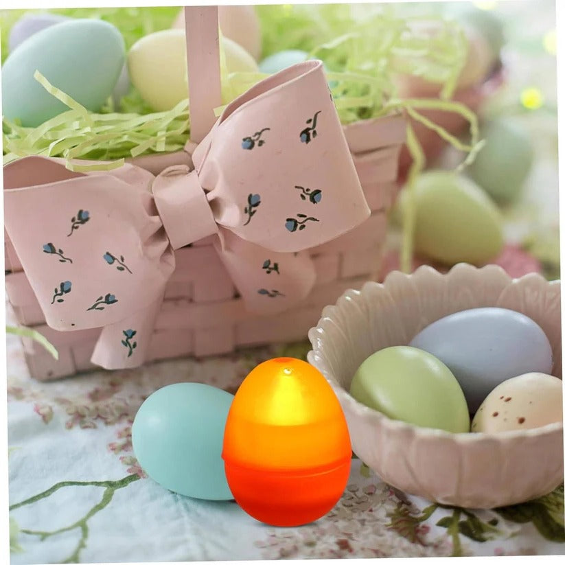 Fillable Clear Shell Glow-in-the-Dark Easter Eggs for Hunts & Basket Decor - Perfect for Kids' Easter Celebrations