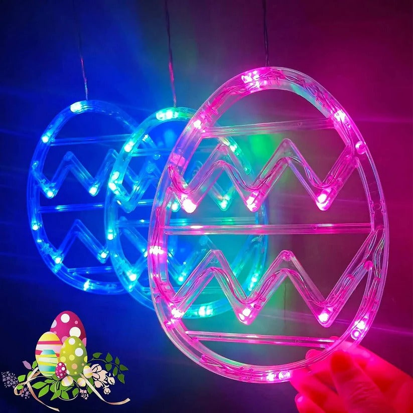 Vibrant LED Easter Egg String Lights - Colorful Decorative Lights for Home & Party Celebrations