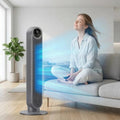 Bladeless Tower Fan Air Cooler - 8 Speed Settings & 4 Modes for Home & Office - Quiet, Energy-Efficient Cooling