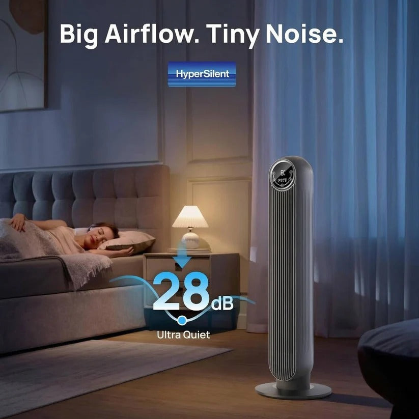 Bladeless Tower Fan Air Cooler - 8 Speed Settings & 4 Modes for Home & Office - Quiet, Energy-Efficient Cooling