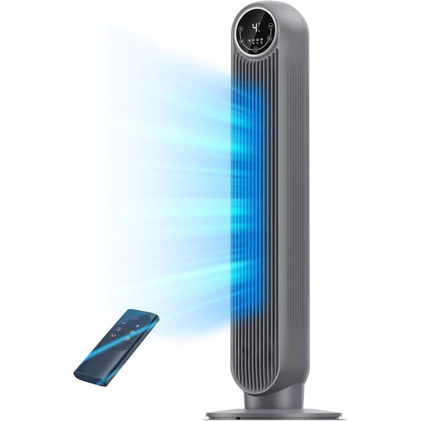 Bladeless Tower Fan Air Cooler - 8 Speed Settings & 4 Modes for Home & Office - Quiet, Energy-Efficient Cooling