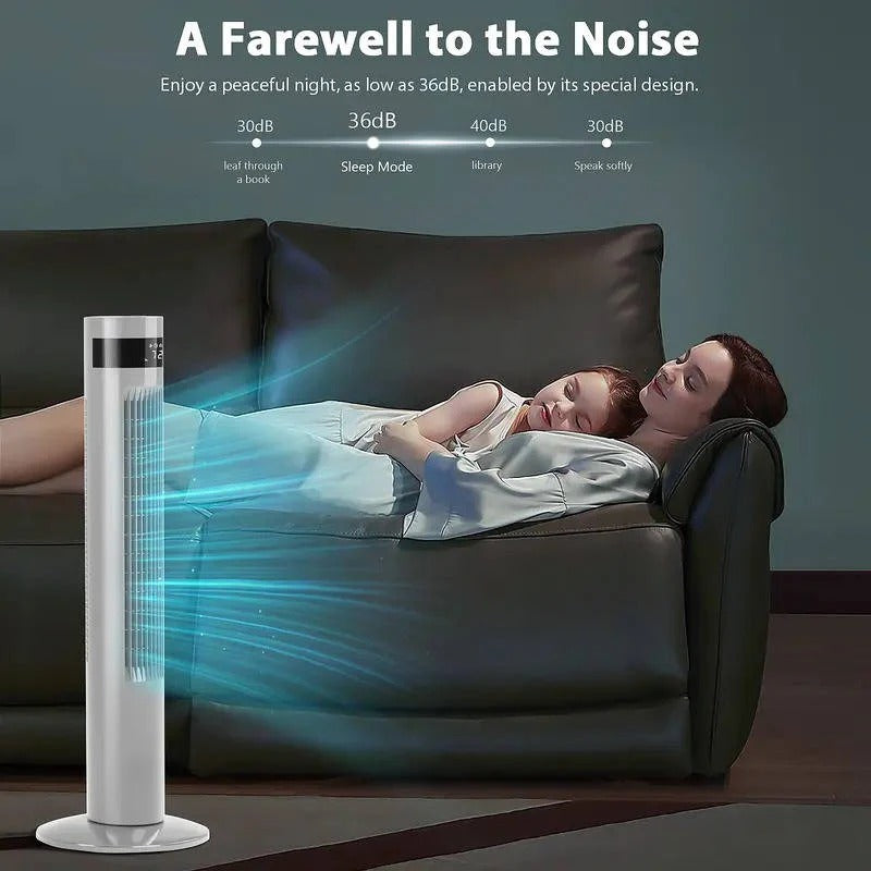 Bladeless Standing Air Cooler - Ultra Quiet Operation, 3 Adjustable Speed Modes, Perfect for Indoor Comfort