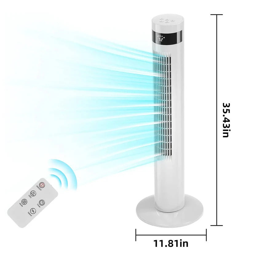 Bladeless Standing Air Cooler - Ultra Quiet Operation, 3 Adjustable Speed Modes, Perfect for Indoor Comfort