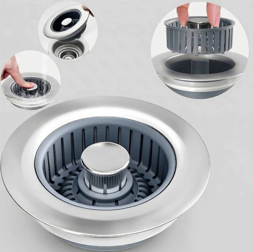 Premium Bathroom Sink Filter with Removable Debris Catcher - Easy Clean & Clog Prevention