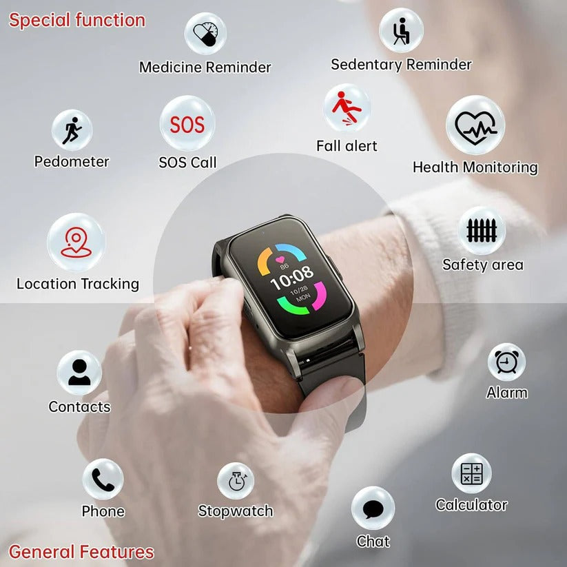 4G Calling GPS Smart Watch with Real-Time Location Tracking - Fitness & Health Monitoring Features