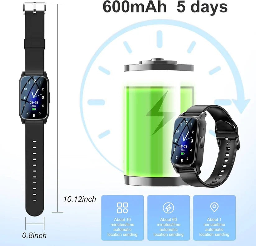 4G Calling GPS Smart Watch with Real-Time Location Tracking - Fitness & Health Monitoring Features