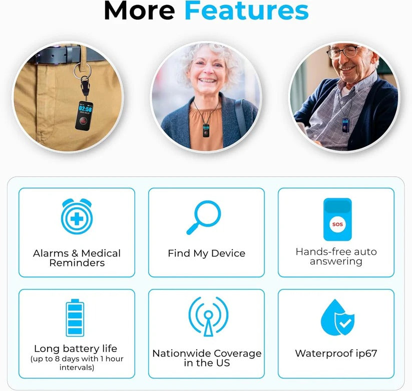 Waterproof GPS Smartwatch with Two-Way Calling & Emergency Alert Button - Perfect for Outdoor Adventures