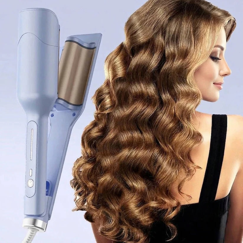 28mm Beach Wave Curling Iron - Adjustable 3 Heat Settings for Effortless Curls