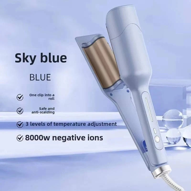 28mm Beach Wave Curling Iron - Adjustable 3 Heat Settings for Effortless Curls