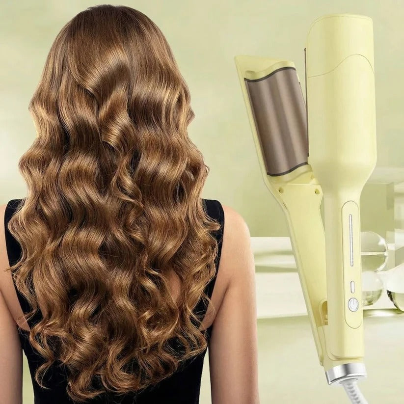 28mm Beach Wave Curling Iron - Adjustable 3 Heat Settings for Effortless Curls