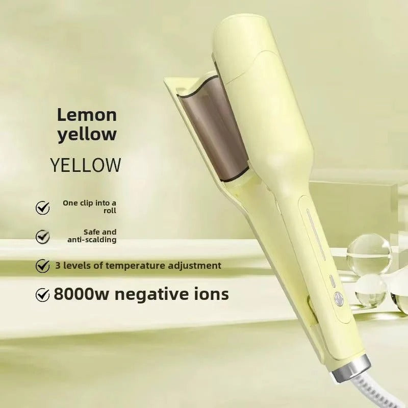 28mm Beach Wave Curling Iron - Adjustable 3 Heat Settings for Effortless Curls