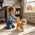 Interactive Battery-Operated Plush Cat Toy with Walking Motion and Sound Effects – Perfect for Kids