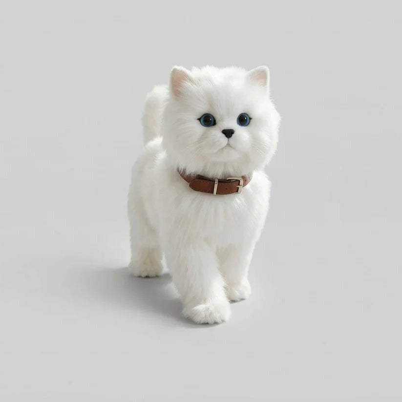 Interactive Battery-Operated Plush Cat Toy with Walking Motion and Sound Effects – Perfect for Kids