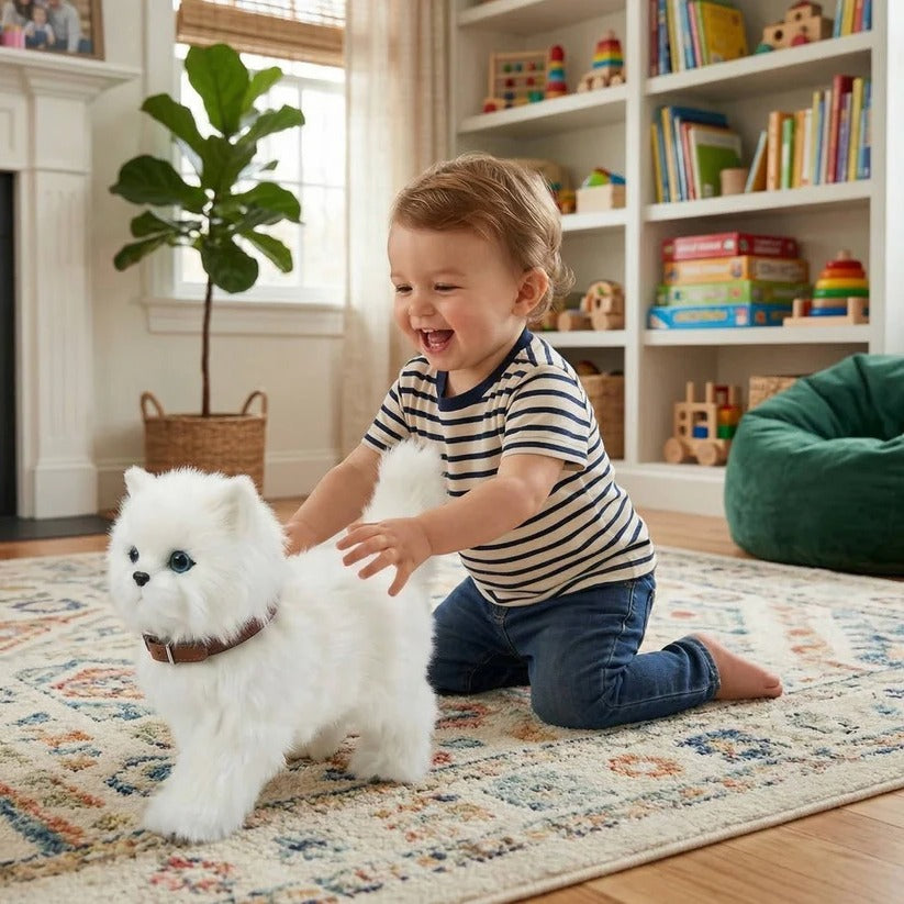 Interactive Battery-Operated Plush Cat Toy with Walking Motion and Sound Effects – Perfect for Kids