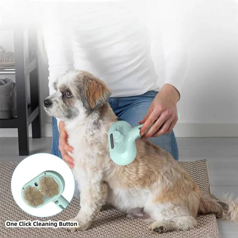 Self-Cleaning Steam Pet Grooming Brush for Dogs & Cats - Effortless Fur Removal & De-shedding Tool
