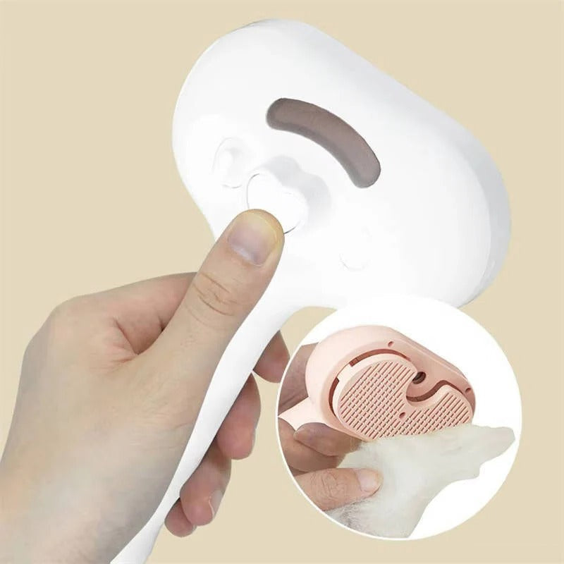 Self-Cleaning Steam Pet Grooming Brush for Dogs & Cats - Effortless Fur Removal & De-shedding Tool