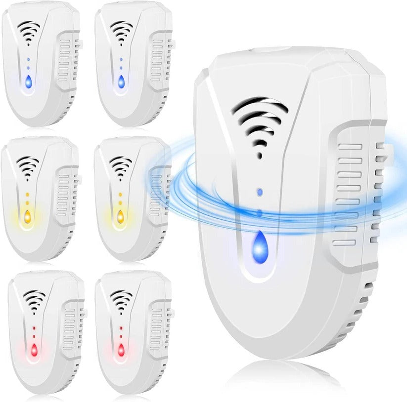6-Pack Ultrasonic Pest Repeller - Effective Plug-In Device for Mice, Rats, Roaches & Insects - Safe & Eco-Friendly Solution