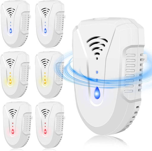 6-Pack Ultrasonic Pest Repeller - Effective Plug-In Device for Mice, Rats, Roaches & Insects - Safe & Eco-Friendly Solution