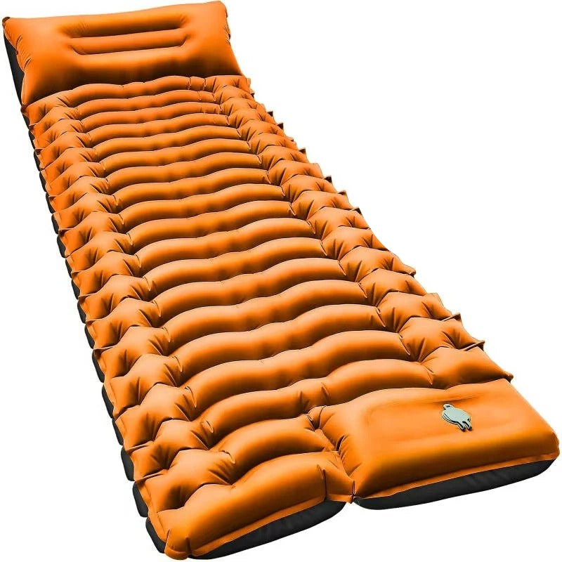 Ultra-Lightweight Inflatable Camping Sleeping Mat with Built-In Pillow - Perfect for Outdoor Adventures
