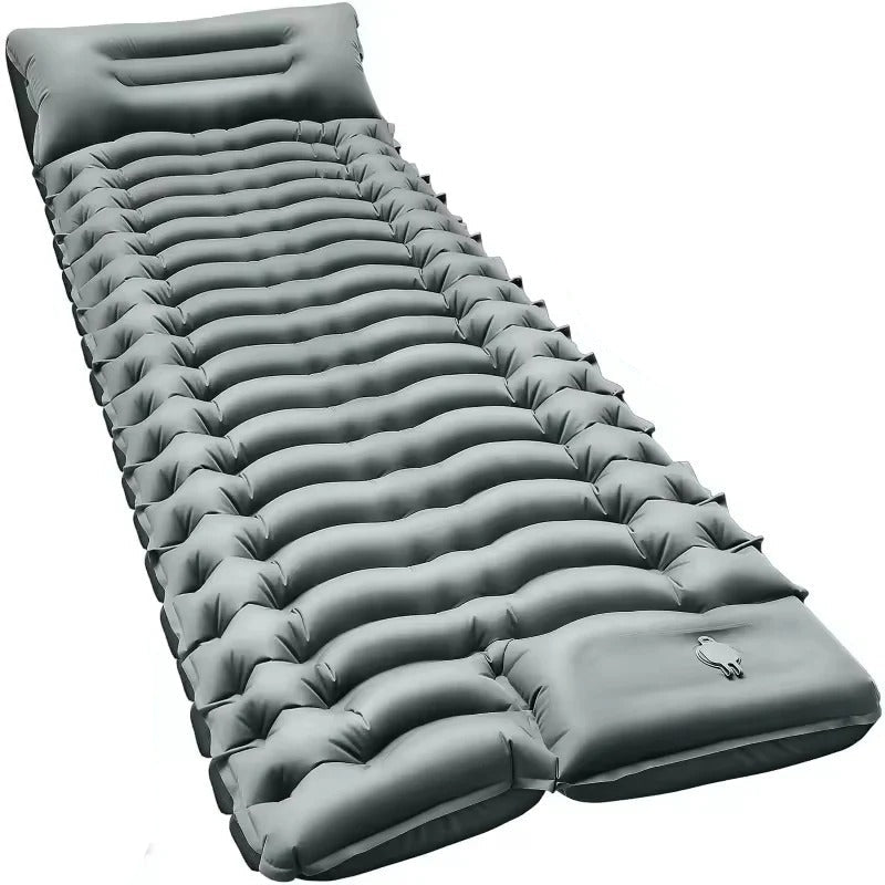 Ultra-Lightweight Inflatable Camping Sleeping Mat with Built-In Pillow - Perfect for Outdoor Adventures